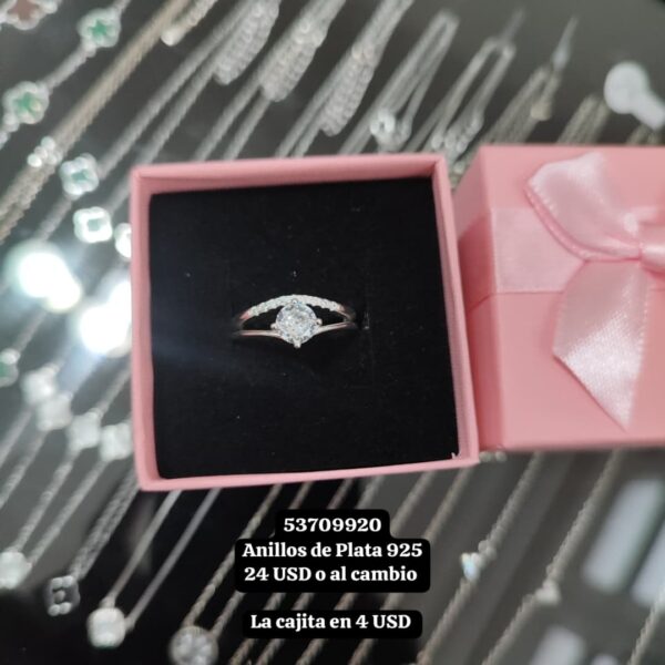029 Anillos de Plata 925 Talla 7