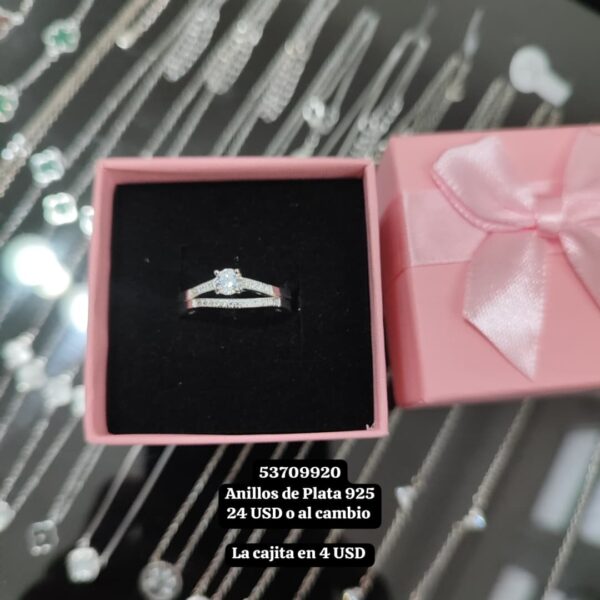 028 Anillos de Plata 925 Talla 7