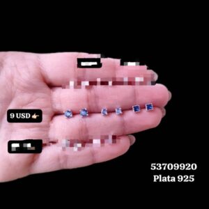 003 Aretes. Plata 925 (En la foto salen los valores.)