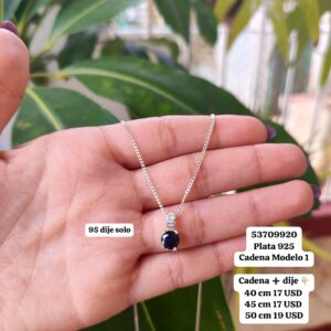 013 Cadena con dije. (Ampliar la imagen para ver los valores y medidas!) Plata 925