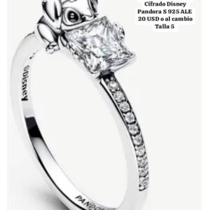 017 Anillo con Stitch. Talla 5 (Pandora con sus cifrados)