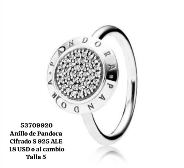 018 Anillo Talla 5 (Pandora con sus cifrados)