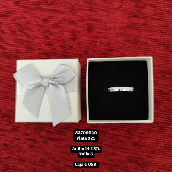 012 Anillo de Mujer. Talla 5 Plata 925 - Imagen 2