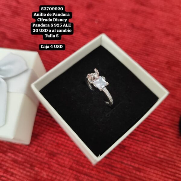 017 Anillo con Stitch. Talla 5 (Pandora con sus cifrados) - Imagen 2