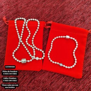 013 Collar de Pandora 60 USD. Pulso de Pandora 40 USD. Cifrados S 925