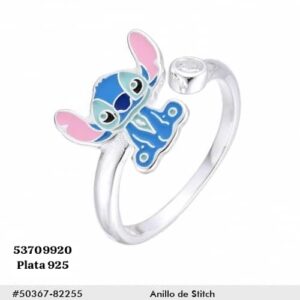 001 Anillo ajustable de Stitch de Plata 925