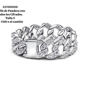 027 Anillo de Pandora con todos sus cifrados. S 925 Ale. Talla 5