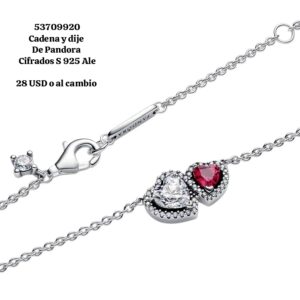 012 (C) Cadena con dije de Pandora cifrados S 925 Ale