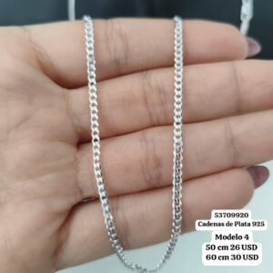 004 Cadena sin dije. Debe ampliar la imagen para ver los valores y las medidas. USD o al cambio.