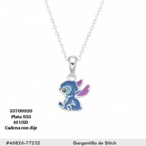 027 Cadena con Stitch. Plata 925