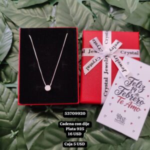 033 Cadena con dije. Plata 925