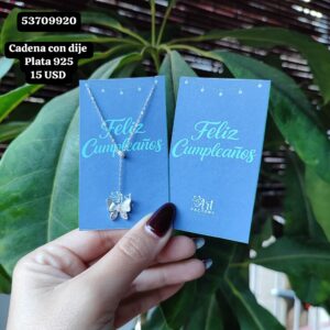 047 Cadena con dije. Plata 925