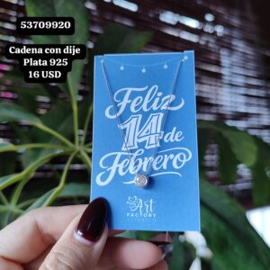 048 Cadena con dije. Plata 925