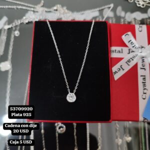 041 Cadena con dije. Plata 925