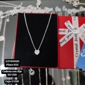 042 Cadena con dije. Plata 925