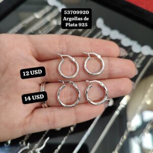 001 Argollas de Plata 925 Ampliar para ver los valores.