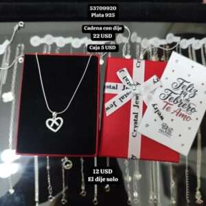 039 Cadena con dije. Plata 925