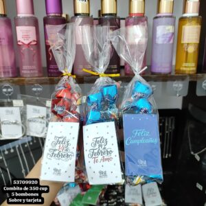 015 Combito de 350 cup (5 bombones + Sobre + tarjeta.)